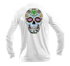 Sea Fear - Sugar Skull Gray Long Sleeve Rash Guard